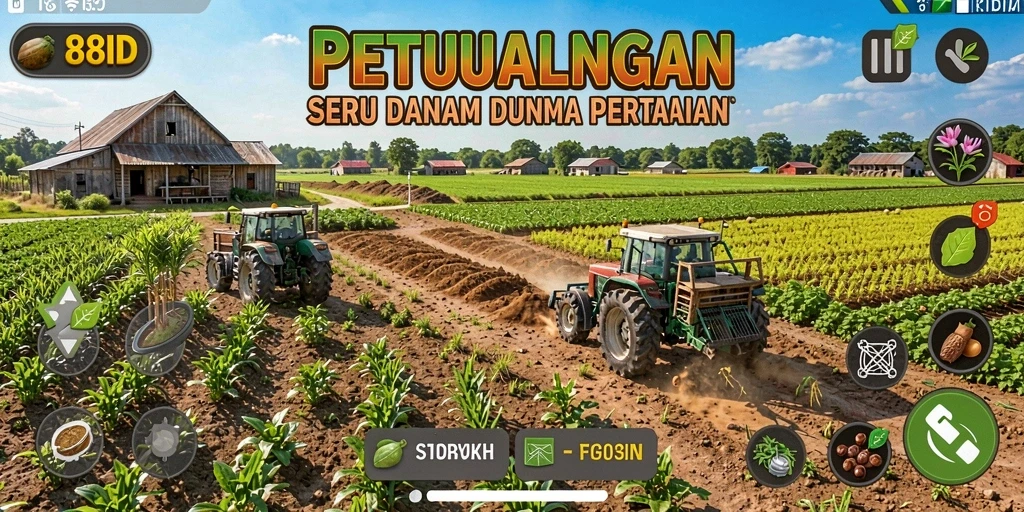 Screenshot gameplay 88ID menunjukkan aktivitas seru dalam bertani.