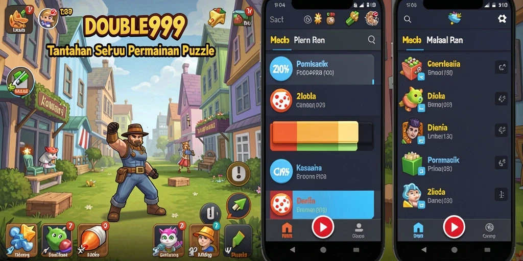 Tampilan gameplay seru dari DOUBLE999 dengan berbagai puzzle menantang.