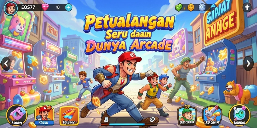 Screenshot gameplay EOS77 menampilkan aksi seru dan grafis yang menawan.