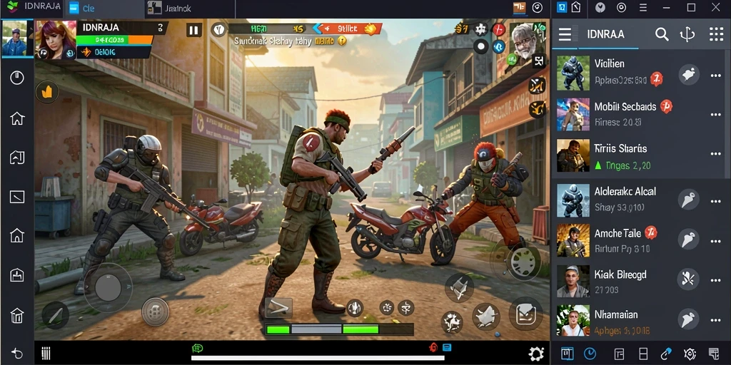 Tampilan menarik dari screenshot aplikasi IDNRAJA yang menunjukkan berbagai fitur utilitas.