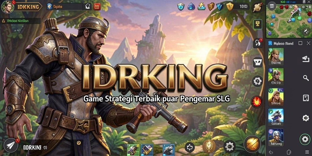 Tampilan gameplay menakjubkan dalam IDRKING saat merencanakan strategi.