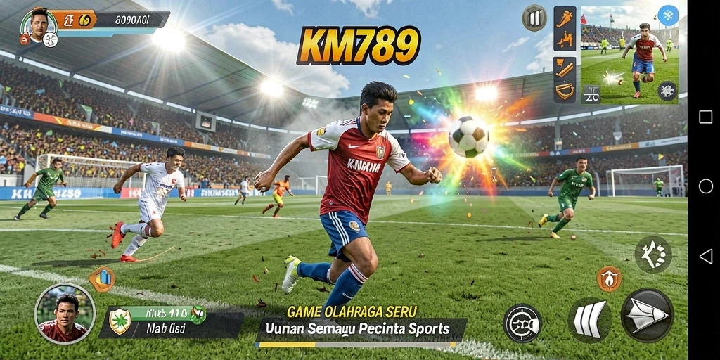 Tampilan gameplay menarik dari KM789 dalam aksi olahraga.