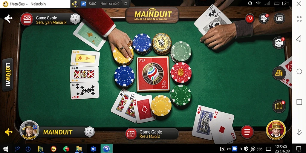 Tampilan menarik dari gameplay Gaple MAINDUIT.