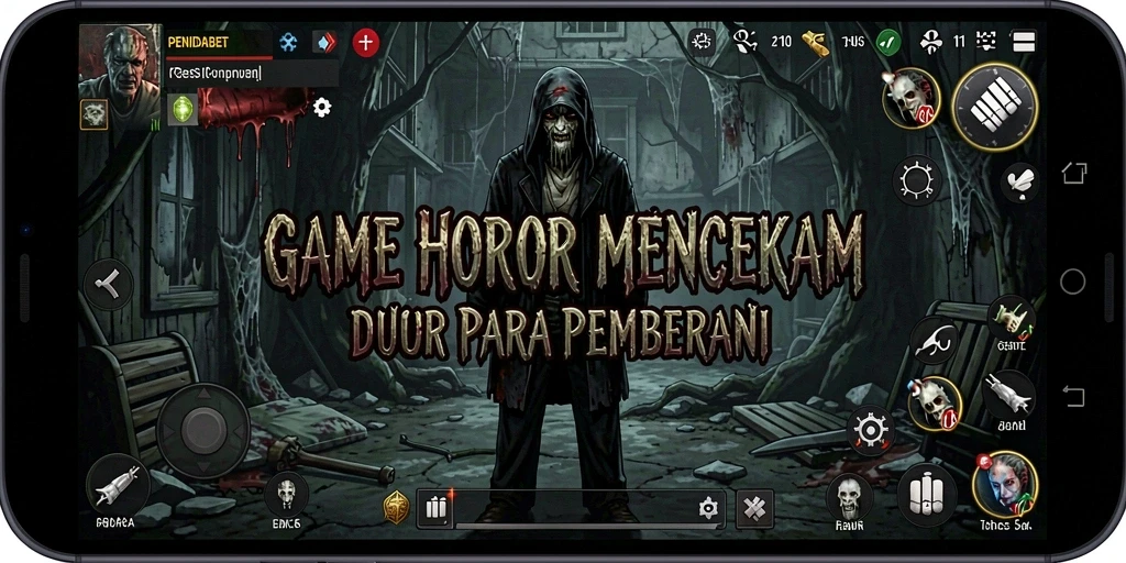 Gambaran menegangkan dari gameplay PENIDABET di dunia horor.