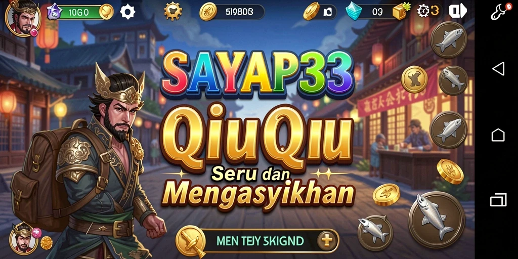 Tampilan menarik dari gameplay QiuQiu di SAYAP33.