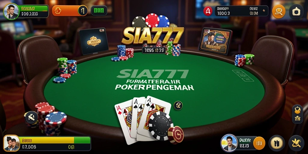 Tampilan gameplay SIA777 yang menarik dan mendebarkan dalam permainan Poker.