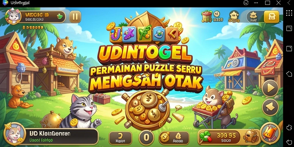 Tampilan gameplay UDINTOGEL dengan teka-teki seru.