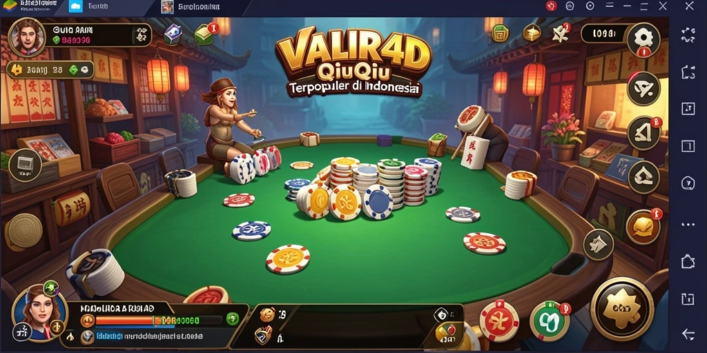 Tampilan gameplay menarik dari VALIR4D saat bermain QiuQiu.
